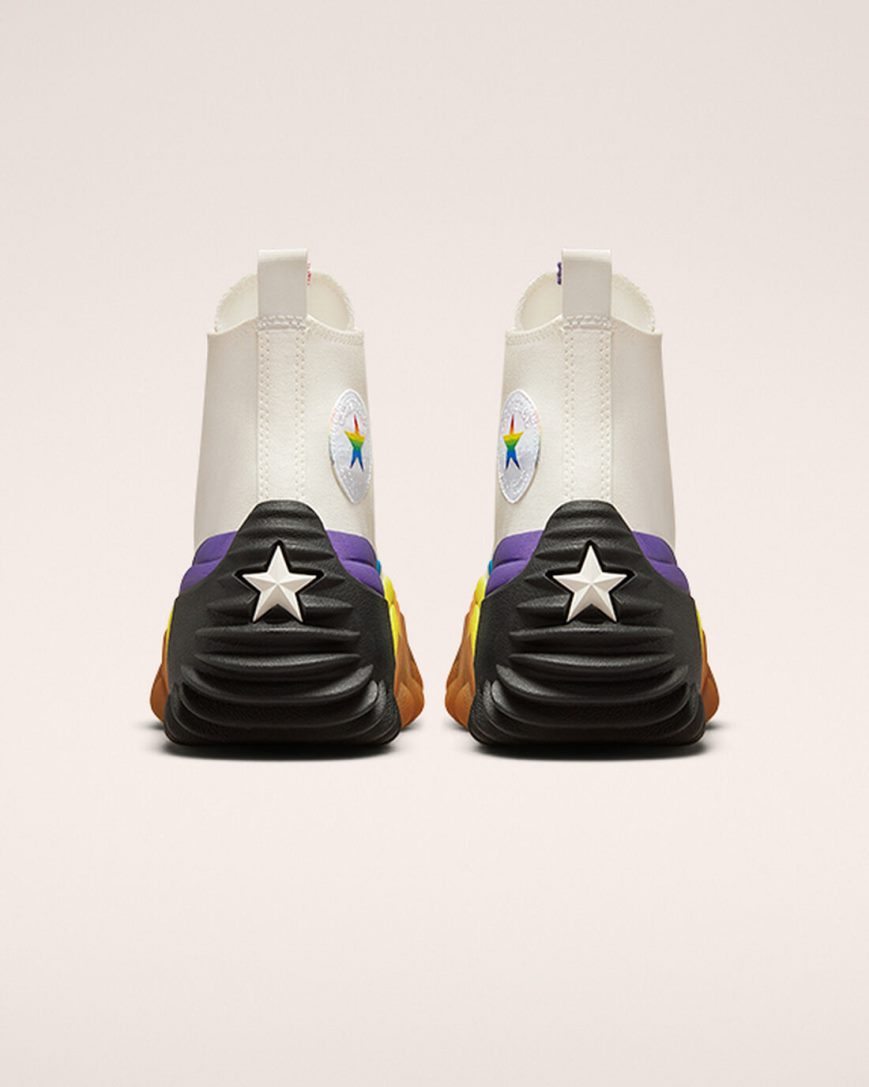 Men's Converse Run Star Motion CX Pride High Top Platform Shoes Beige / Purple | AU 5C9E6L